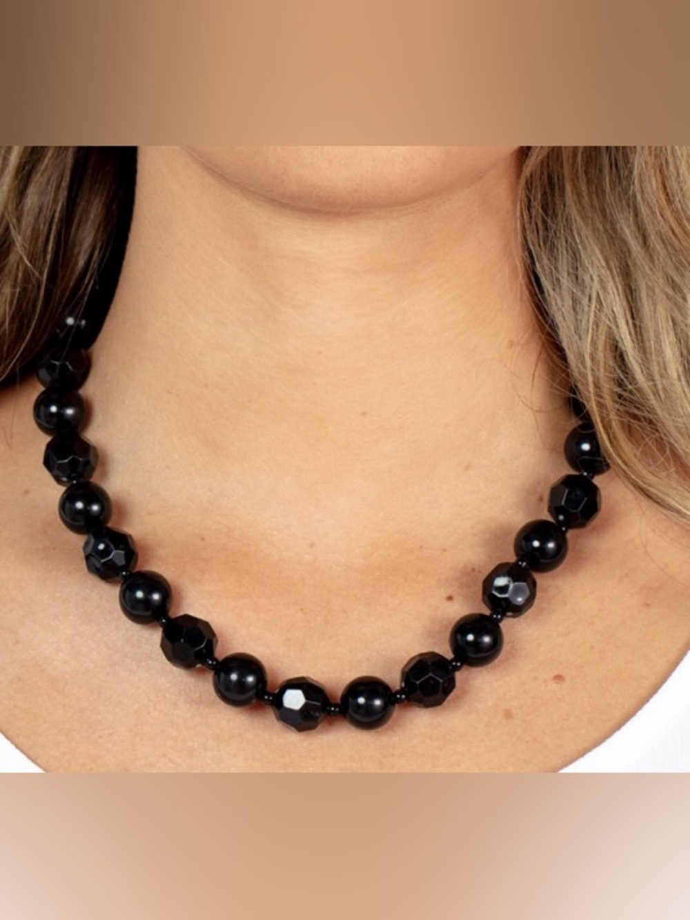 Black Beaded Necklace